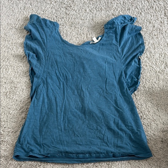 Jessica Simpson Tops - Green and Blue Ruffled Sleeveless Blouse